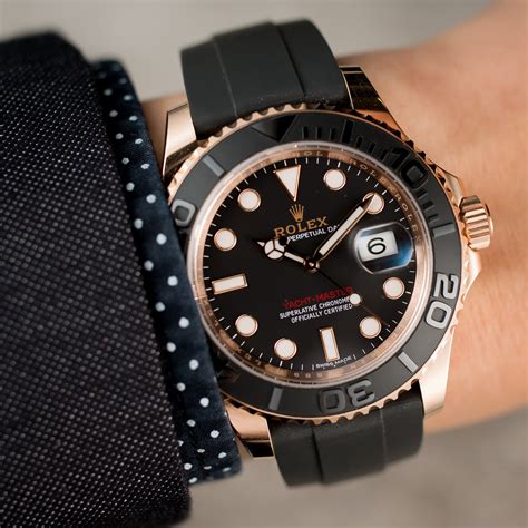 rolex yacht master silver rubber|rolex yacht master everose gold.